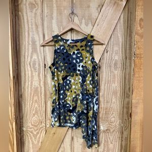 ALFANI Petite Sleeveless Asymmetrical Blouse